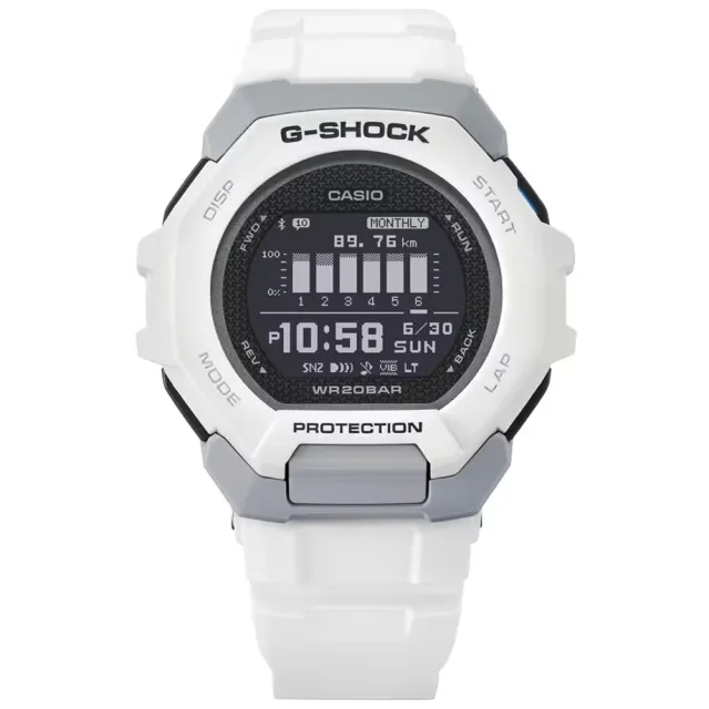 【CASIO 卡西歐】G-SHOCK 藍牙連線 多功能運動腕錶 母親節 禮物 推薦(GBD-300-7)
