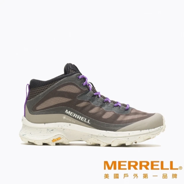 MERRELL MOAB SPEED MID GORE-TEX 防水戶外輕量中筒靴 灰色 女(ML067760)