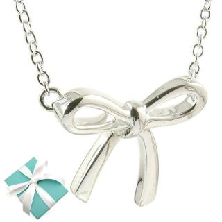 【Tiffany&Co. 蒂芙尼】Bow 蝴蝶結墜飾925純銀項鍊