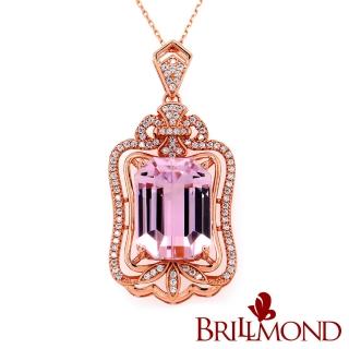【BRILLMOND JEWELRY】紅粉17-18克拉天然孔賽石墜(17-18克拉天然孔賽石)