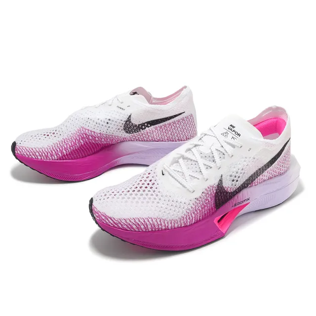 【NIKE 耐吉】競速跑鞋 ZoomX Vaporfly Next% 3 男鞋 白 紫 輕量 碳板 推進(DV4129-104)