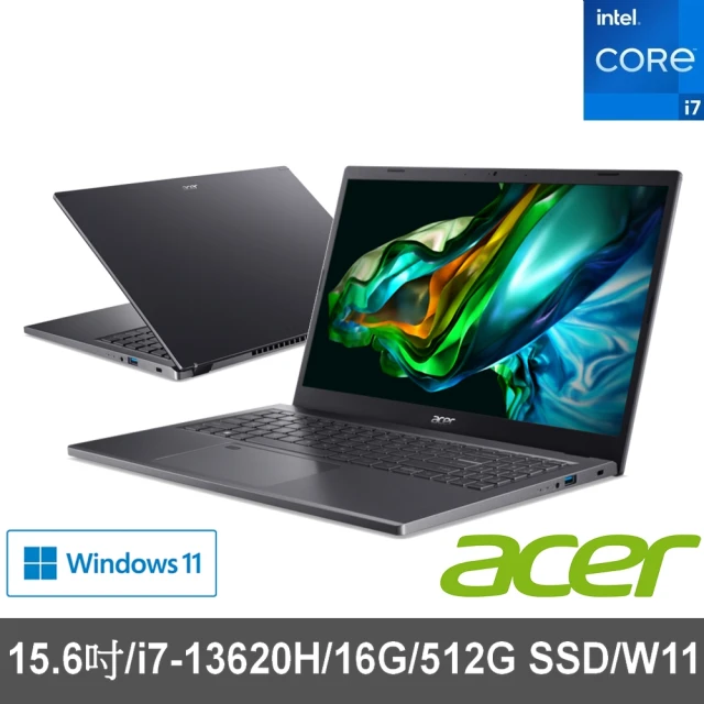 Acer 宏碁 15.6吋i7效能筆電(Aspire 5/A515-58P-79UB/i7-13620H/16G/512G SSD/W11)