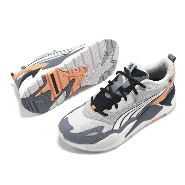 【PUMA】休閒鞋 RS-X Efekt Turbo 男鞋 灰 橘 拼接 緩衝 復古 運動鞋(390048-01)