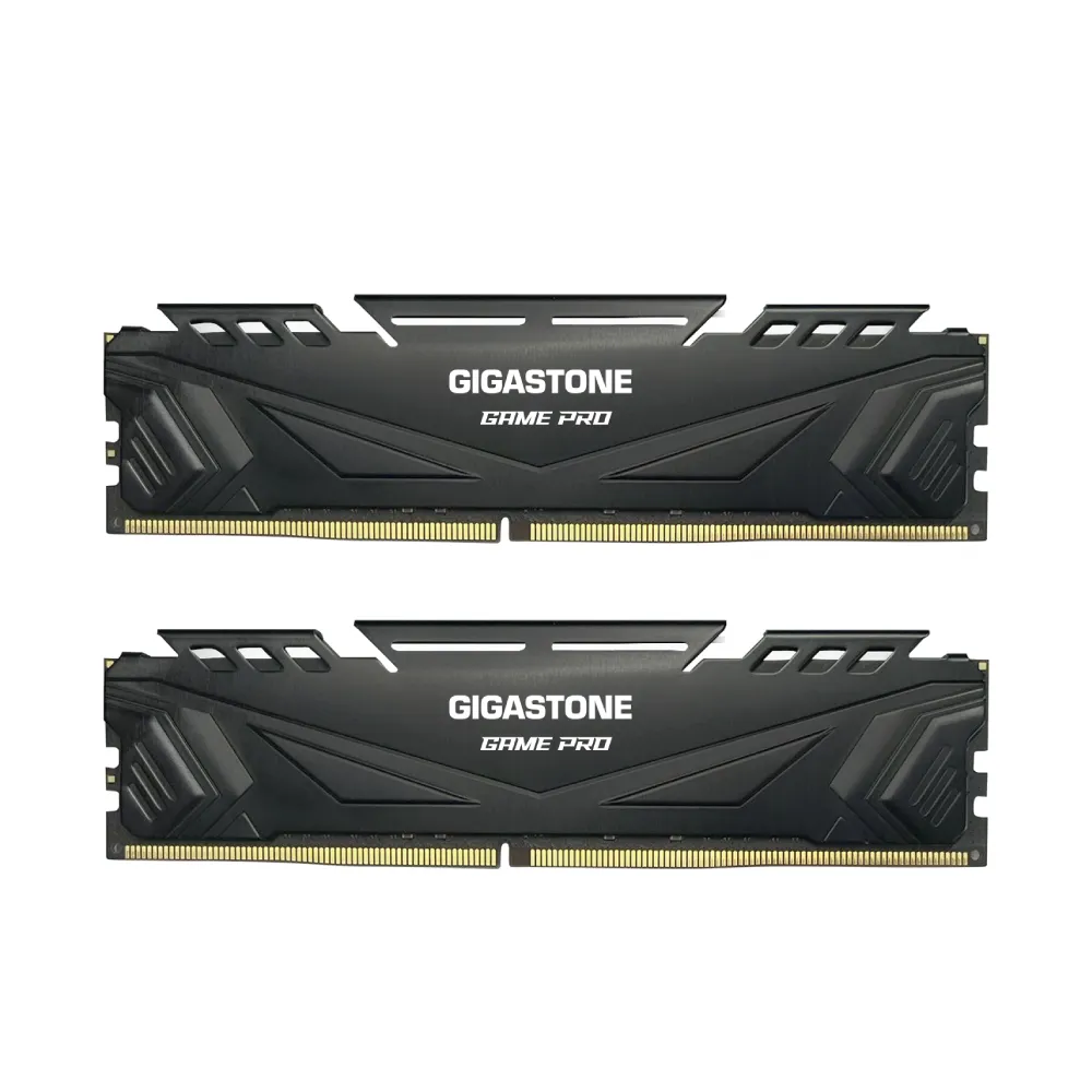 【GIGASTONE 立達】搭ARCTIC 散熱膏 ★ Game Pro DDR4 3200 32GB 電競超頻 桌上型記憶體-黑(16GBx2)