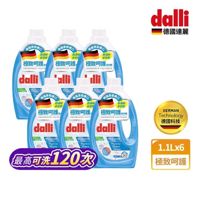 【Dalli德國達麗】極致呵護超濃縮酵素洗衣精1.1Lx6(無螢光劑/蓬鬆柔軟/貼身衣物)