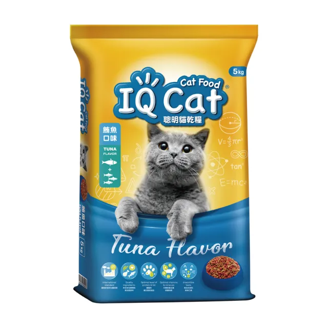 【IQ CAT】聰明貓乾糧-多種口味 5KG(貓飼料/成貓)