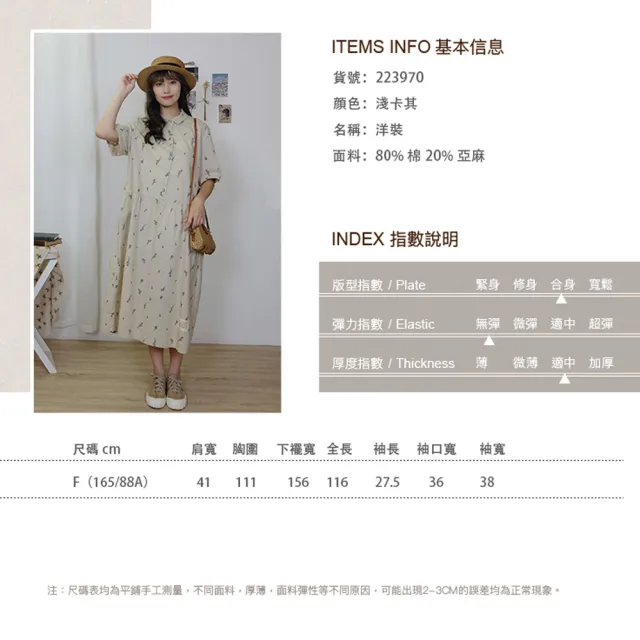 【Hana Mokuba】花木馬日系女裝滿版印花襯衫式寬鬆洋裝(洋裝)