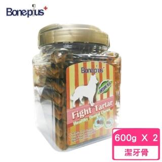 【Bone Plus】起司螺旋六星潔牙棒 600g*2入組（小桶裝）
