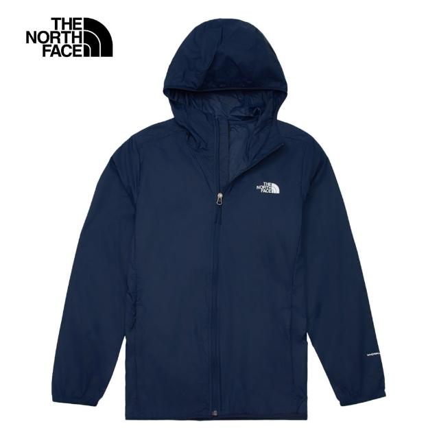 【The North Face 官方旗艦】北面男款藍色UPF防曬連帽外套｜87V68K2(抗UV)