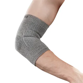 【Vital Salveo 紗比優】運動護手肘 一雙入/淺灰(手肘護具/運動護肘/防護透氣/工作者手肘防護-台灣製造)