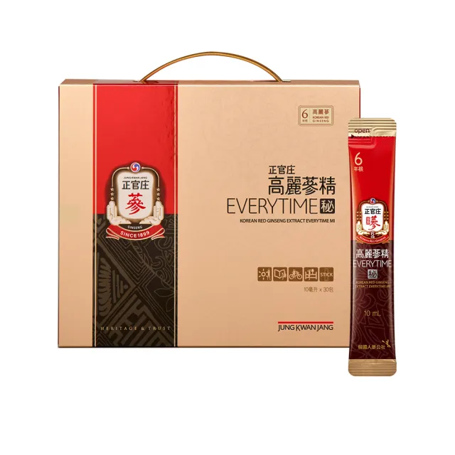 【正官庄】高麗蔘精EVERYTIME 秘 10盒組-贈好禮三選一(小米氣炸鍋、德國雙人刀具、飛利浦電鍋)