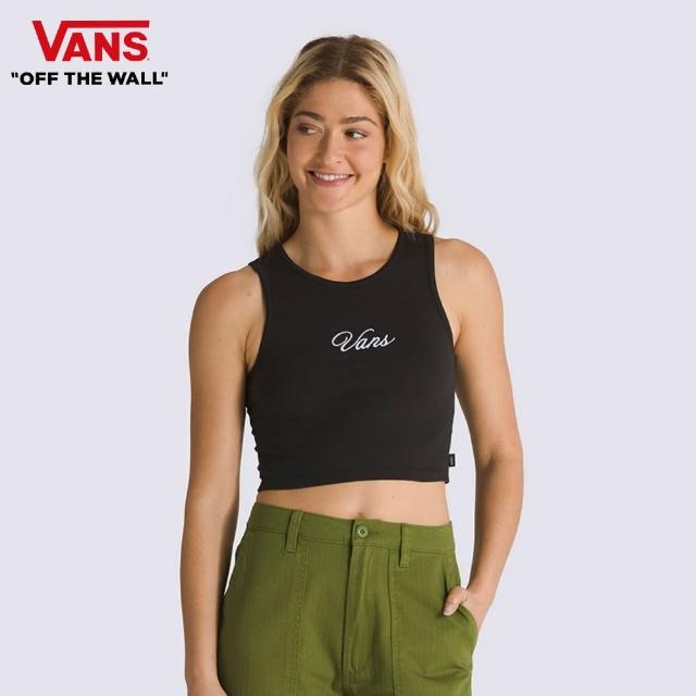 【VANS 官方旗艦】Small Staple Fitted Crop 女款黑色短版背心