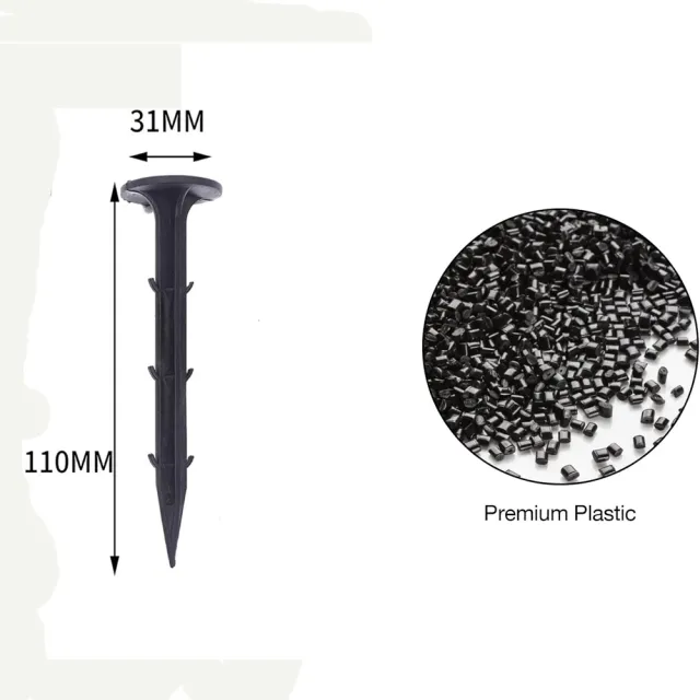 【POKO】11cm 抑草蓆固定釘 100入(防草布地釘 綁蔓夾固定扣 刈草布釘農藝配件)