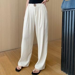 【巴黎精品】現貨+預購 休閒褲寬管長褲(寬鬆高腰直筒闊腿女褲子a1ga44)