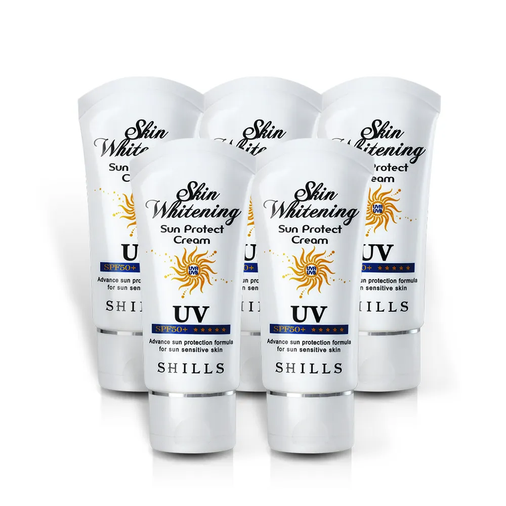 【SHILLS舒兒絲】果然防曬極淨美白隔離霜SPF50★★★★★5入組(防曬乳/妝前乳/飾底乳)