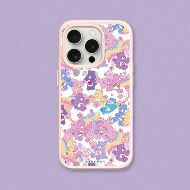 【RHINOSHIELD 犀牛盾】iPhone 14系列 SolidSuit MagSafe兼容 磁吸手機殼/粉紫樂園(Care Bears)