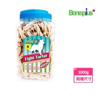 【Bone Plus】牛奶螺旋四星潔牙棒桶裝1000G(狗潔牙、耐咬、寵物潔牙、寵物零食、魔法村)