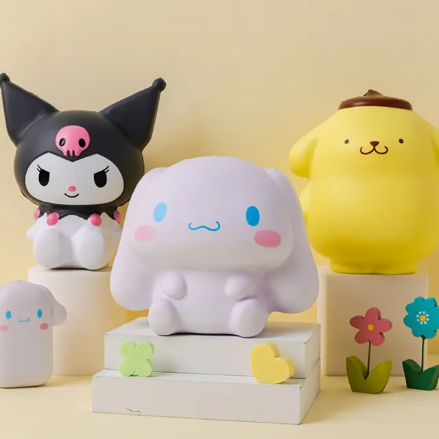 【SANRIO 三麗鷗】3D立體紓壓減壓桌面擺設可愛造型公仔-大款(凱蒂貓/美樂蒂/庫洛米/大耳狗)