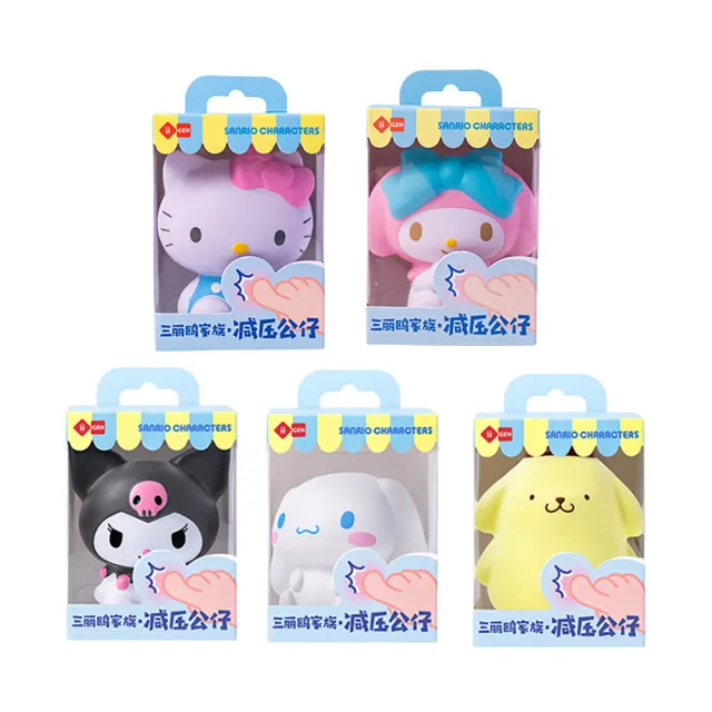 【SANRIO 三麗鷗】3D立體紓壓減壓桌面擺設可愛造型公仔-大款(凱蒂貓/美樂蒂/庫洛米/大耳狗)