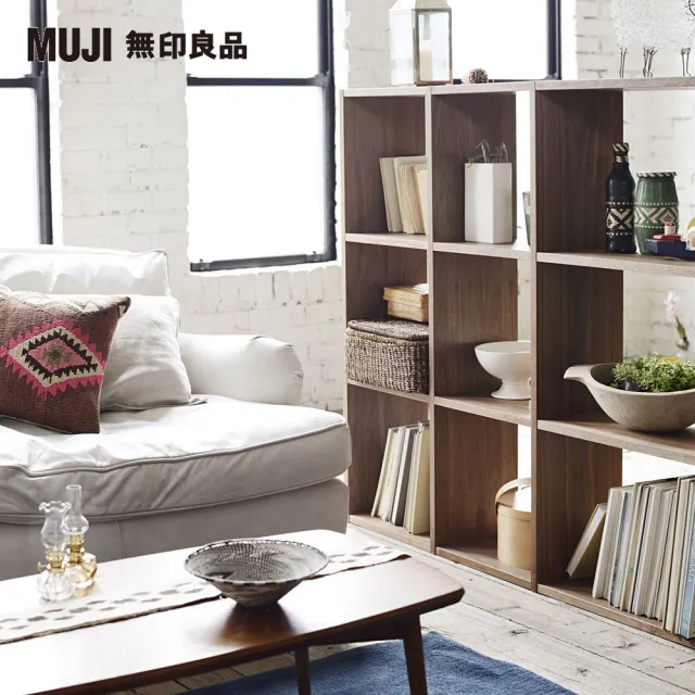 【MUJI 無印良品】自由組合層架/胡桃木/3層/寬版追加用(大型家具配送)