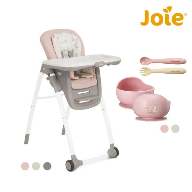 【Joie官方旗艦】multiply 6in1成長型多用途餐椅+比得兔吸盤碗+湯叉餐具組(兒童餐椅/學習餐椅/兒童椅)