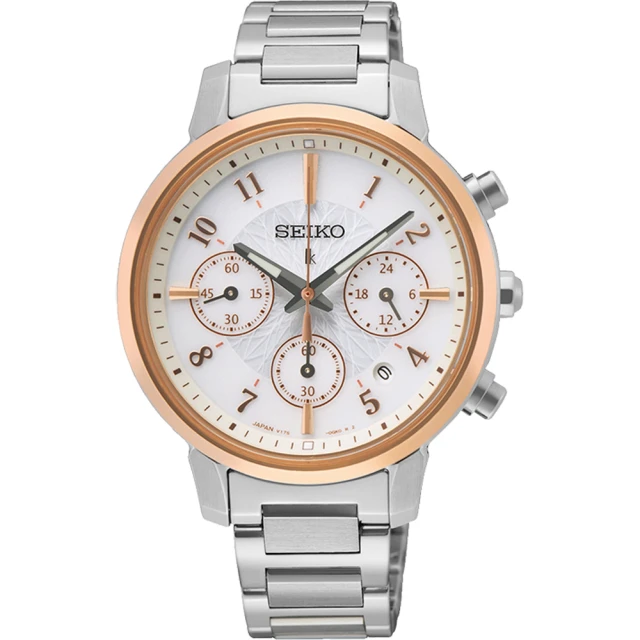 SEIKO 精工 LUKIA 廣告款 太陽能三眼計時女錶 送行動電源 畢業禮物(SSC906J1/V175-0FC0KS)