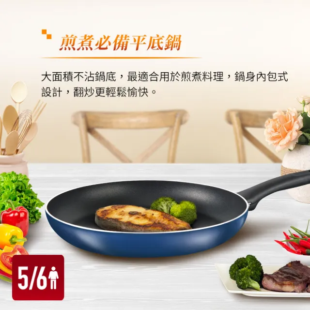 【Tefal 特福】MOMO獨家 法國製烈火悍將系列30CM不沾鍋平底鍋