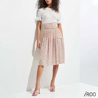 【iROO】浪漫印花中長裙