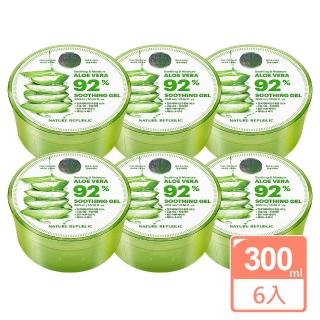 【NATURE REPUBLIC】92%蘆薈補水修護保濕凝膠(300mlX6入)