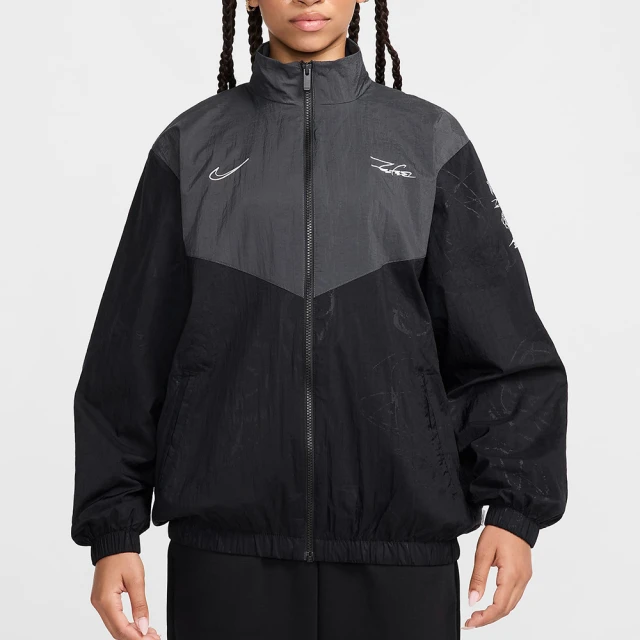 NIKE 耐吉 外套 風衣外套 運動 休閒 女 AS W NSW BRKNG WR JKT 黑灰(HF6069010)