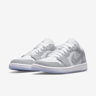 【NIKE 耐吉】WMNS AIR JORDAN 1 LOW 小DIOR 女鞋 男女段 灰白(DC0774-105)