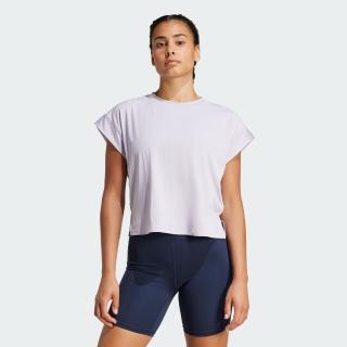【adidas 愛迪達】短袖上衣 吸濕排汗 女 IX0497