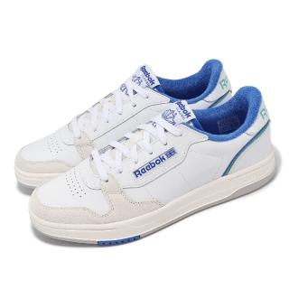 【REEBOK】休閒鞋 Phase Court 男鞋 白 藍 皮革 麂皮 奶油底 復古(100201248)