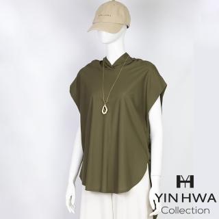 【YIN HWA 盈樺】KARO 簡約俐落休閒連帽長版上衣