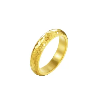 【周大福】傳承系列 錘紋戒指 錘揲黃金戒指_計價黃金(港圍13號)