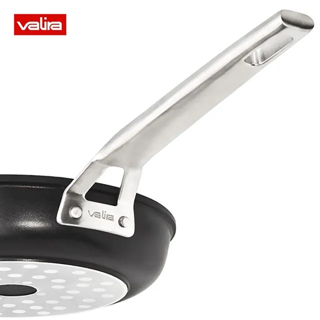 【VALIRA 薇拉】頂級系列不鏽鋼單柄平底鍋24cm(IH爐可用鍋/所爐具適用/西廚專業鍋)