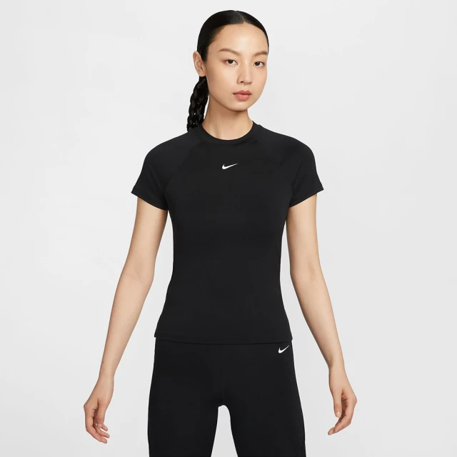 NIKE 耐吉 AS W NK PRO DF SS BASELAYER 黑色 女 短版 瑜珈 運動 排汗 透氣 短袖(FV7843-010 ∞)