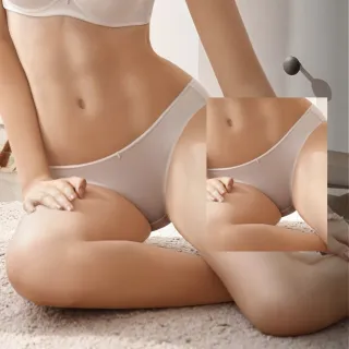 【LADY】夢幻W系列 素面無痕中低腰三角褲(光影白)