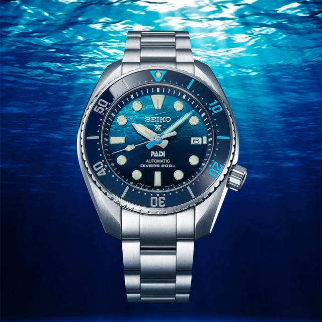 SEIKO 精工 Prospex PADI SUMO 相撲特別版200米潛水機械錶-45mm 送行動電源 開學(SPB375J1/6R35-02C0U)