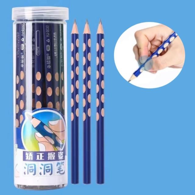 50支矯正握姿洞洞HB鉛筆(矯姿三角筆小朋友文具)