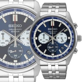 【SEIKO 精工】CS系列熊貓錶三眼計時手錶-41.5mm 618 禮物 送禮(SSB427P1/8T63-00W0B)