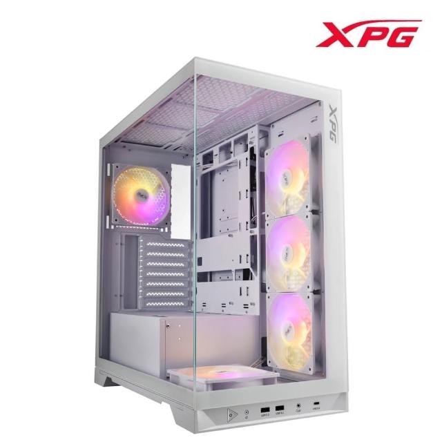 【XPG】威剛INVADER X{白} ATX 電腦機殼(顯卡限長40cm/塔扇限高17.5cm/Type-C/背插式m-ATX)