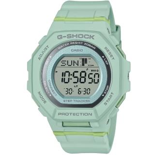 【CASIO 卡西歐】卡西歐G-SHOCK WOMAN計步藍芽電子錶-綠(GMD-B300-3 臺灣公司貨)