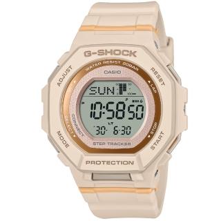 【CASIO 卡西歐】卡西歐G-SHOCK WOMAN計步藍芽電子錶-米棕色(GMD-B300-4 臺灣公司貨)