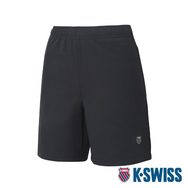 【K-SWISS】運動短褲-女-黑 PF Woven Shorts