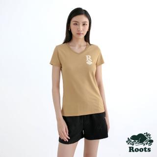 【Roots】Roots女裝- ROOTS MAPLE SLIM 短袖T恤(咖色)