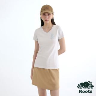 【Roots】Roots女裝- ROOTS MAPLE SLIM 短袖T恤(淺藍)