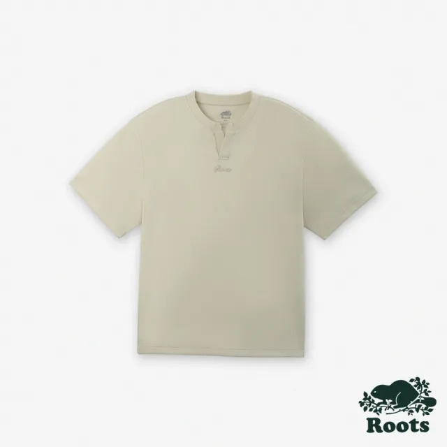 【Roots】Roots男裝- ROOTS TONAL VNECK 上衣(米白色)