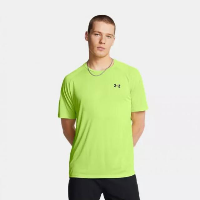 【UNDER ARMOUR】短袖上衣 男款 運動 吸排 訓練 TECH 2.0 綠 1326413-304