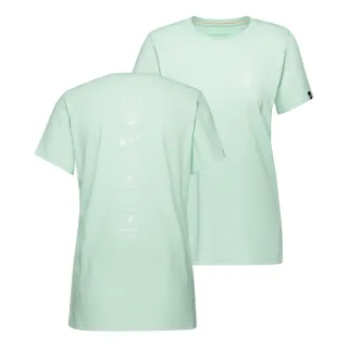 【Mammut 長毛象官方直營】Massone T-Shirt Women Emblems 有機棉機能短袖T恤 女款 薄荷綠 #1017-05231